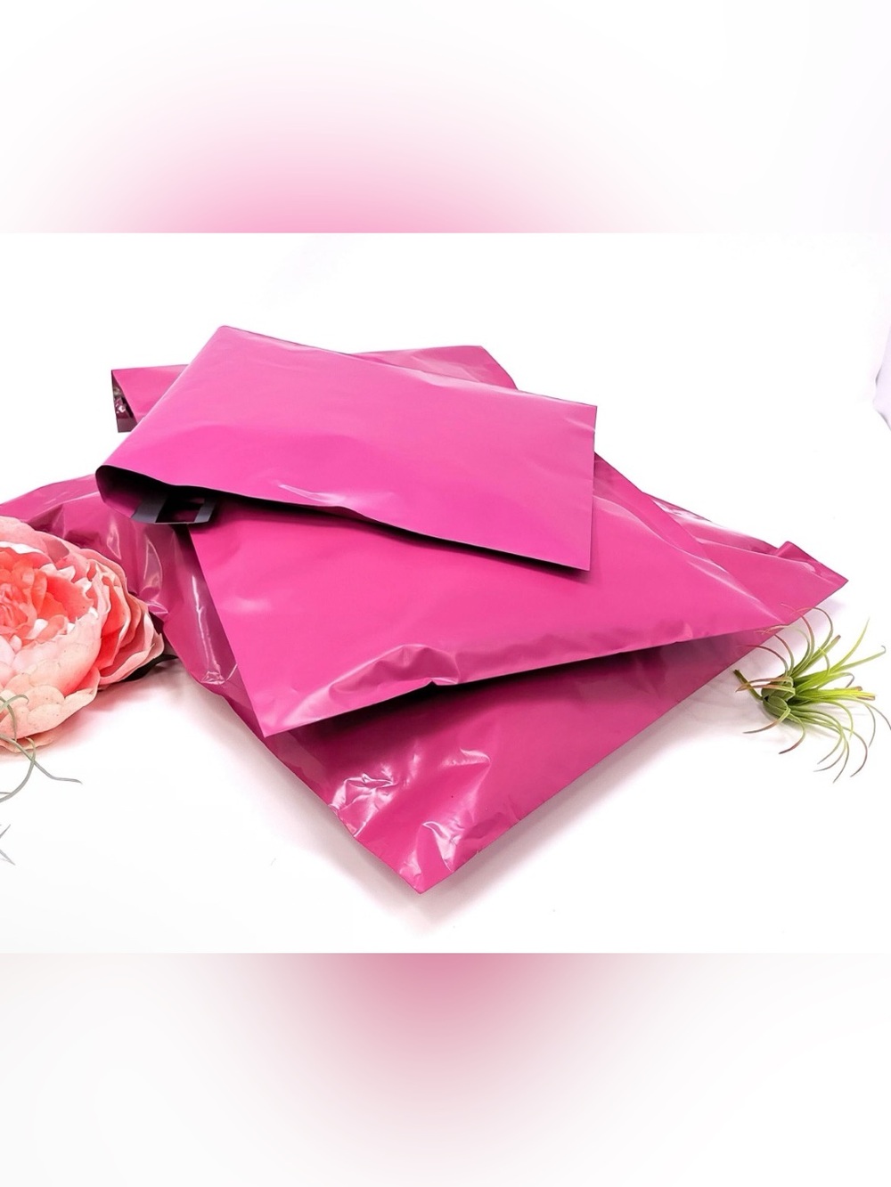Set 10 12x15.5 Hot Pink Poly Mailers